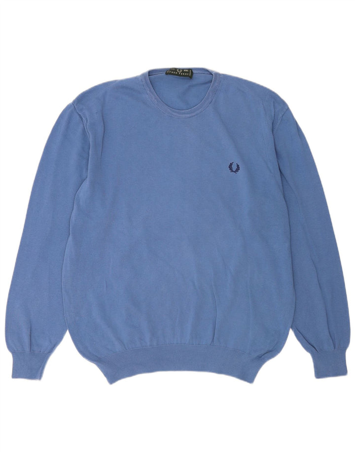 Maglione maglione girocollo da uomo Fred Perry 2XL cotone blu