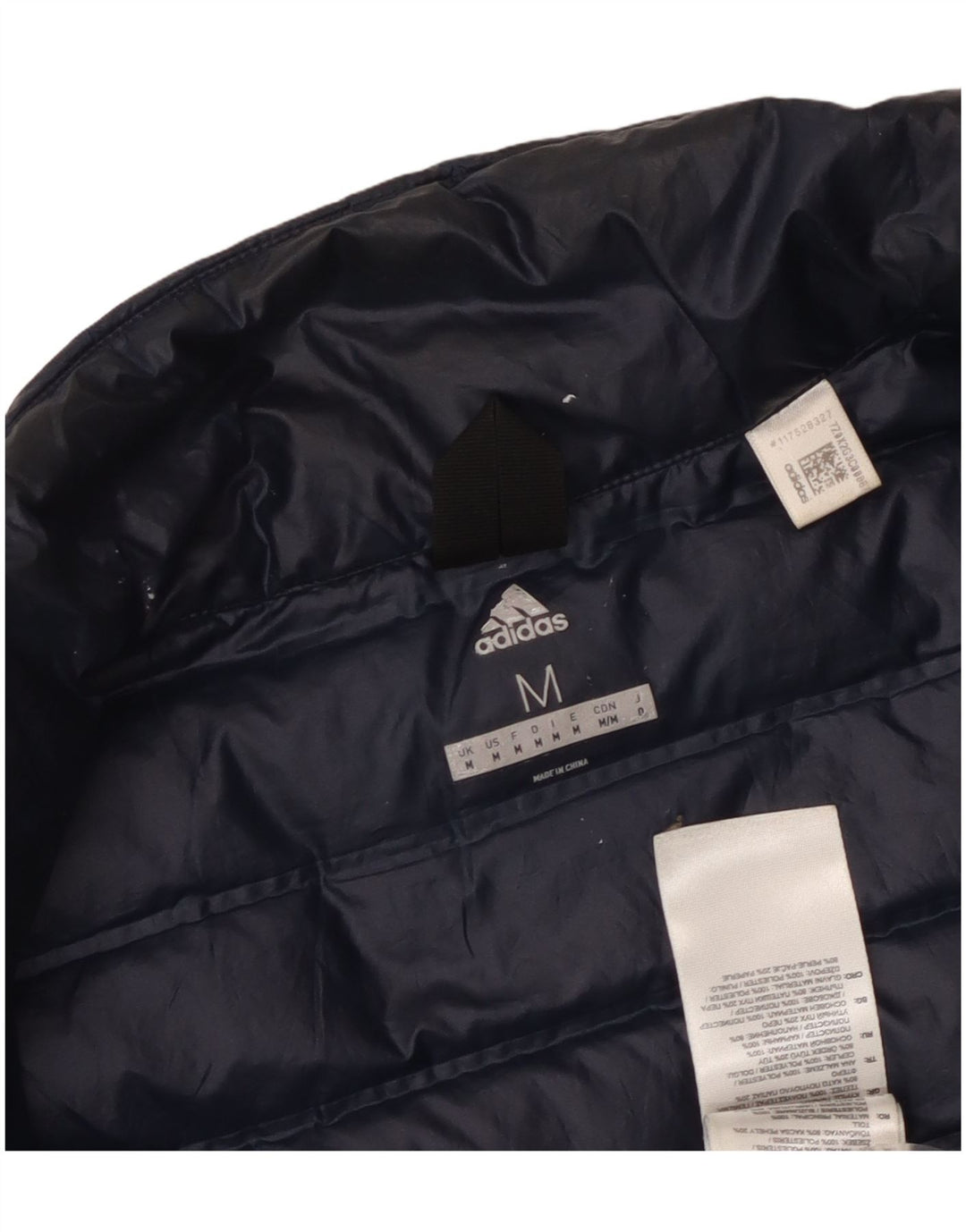 Giacca imbottita da uomo ADIDAS UK 38 medio poliestere blu navy