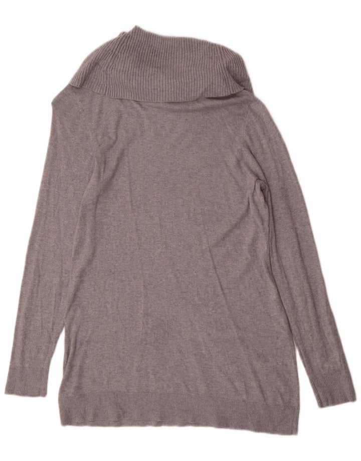 Maglione maglione a collo alto da donna Michael Kors UK 16 grande grigio screziato