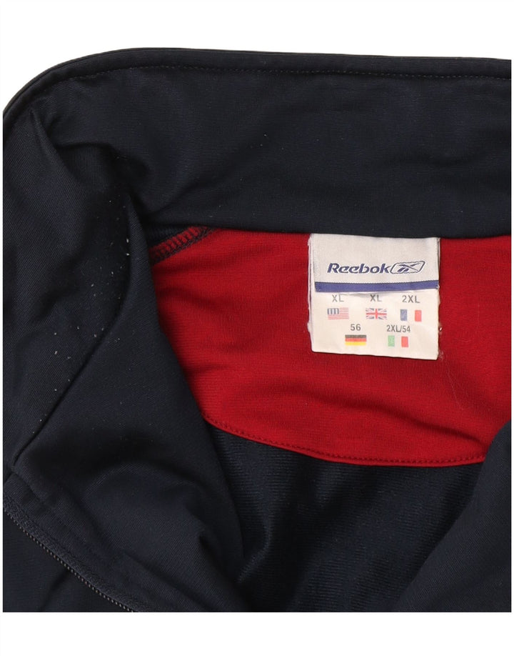 Giacca da ginnastica da uomo Reebok XL color block blu navy
