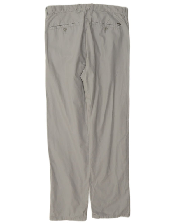 Pantaloni chino dritti da uomo Calvin Klein W31 L32 in cotone grigio
