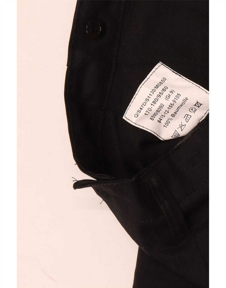 Pantaloni cargo dritti da uomo vintage W34 L32 in cotone nero