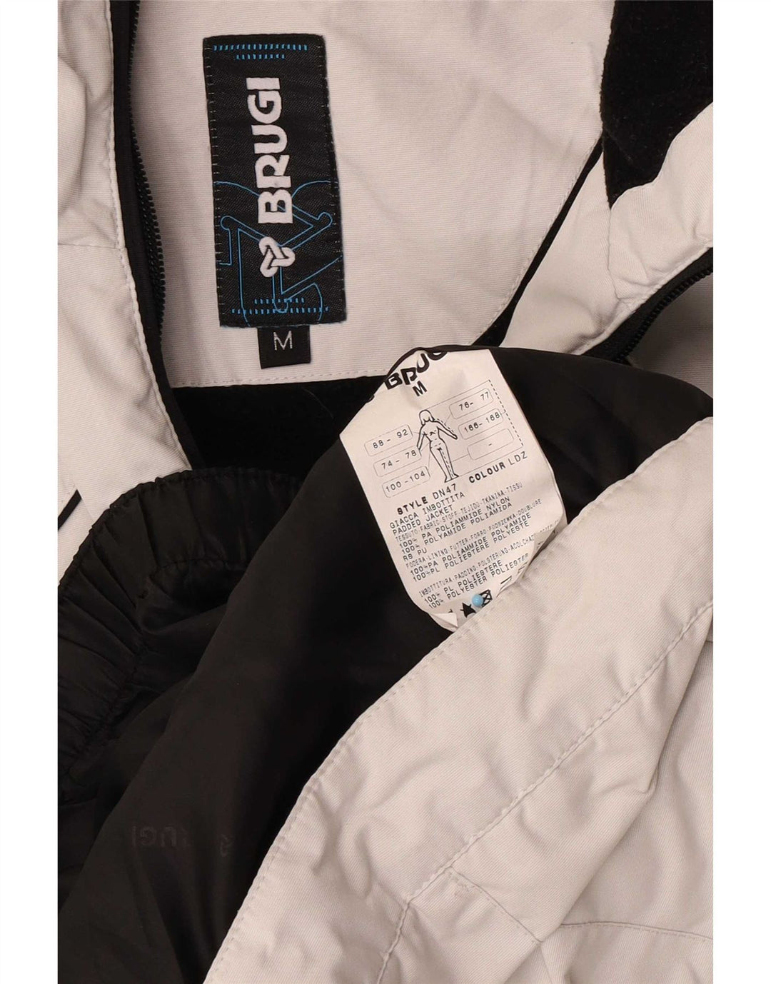 Giacca imbottita con cappuccio da donna Brugi UK 14 Medium White Poliammide