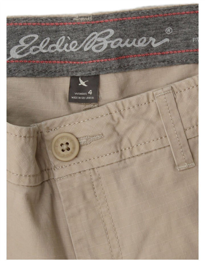 Pantaloncini cargo da donna Eddie Bauer US 4 Small W30 Cotone Beige