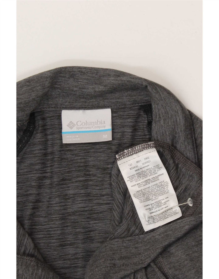 Columbia Maglia da tuta da uomo con zip e collo in poliestere mélange grigio medio