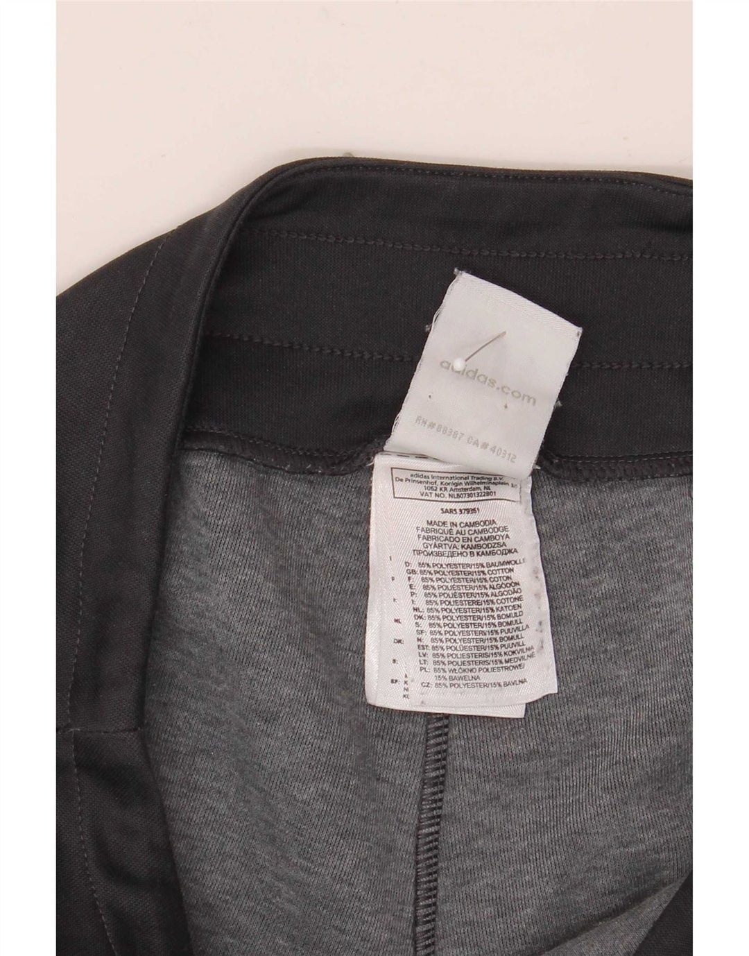 Pantaloni da tuta con grafica Adidas da donna UK 12 Medium Nero Poliestere