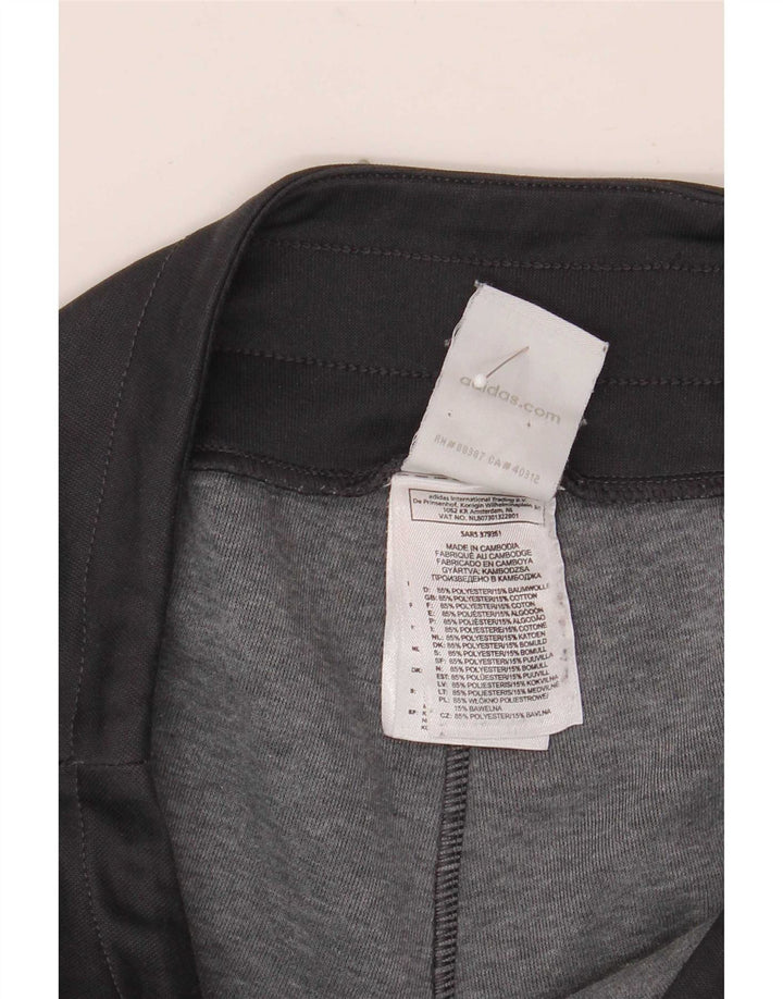 Pantaloni da tuta con grafica Adidas da donna UK 12 Medium Nero Poliestere