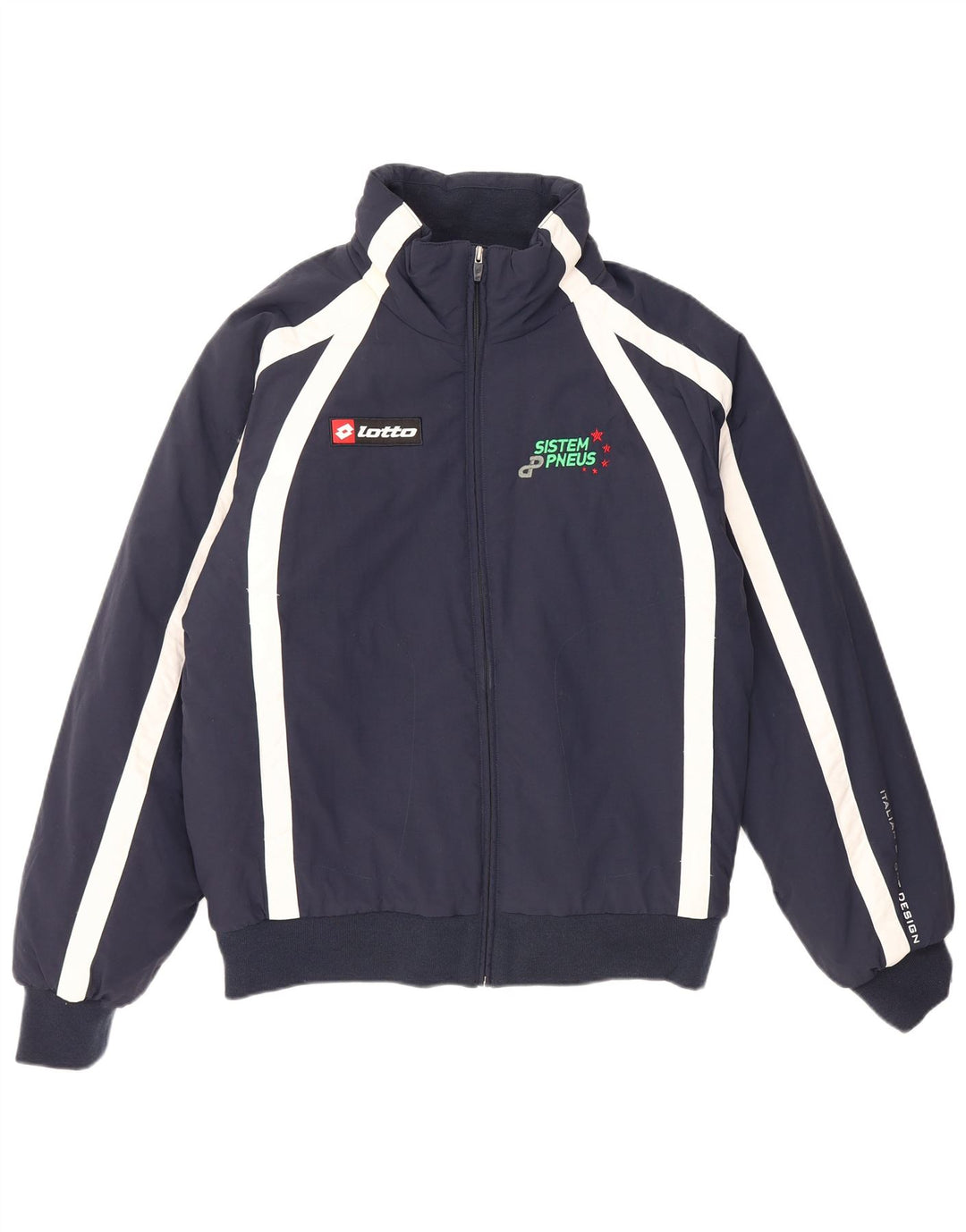 Giacca da ginnastica grafica da uomo Lotto XL XL in poliammide color block blu navy