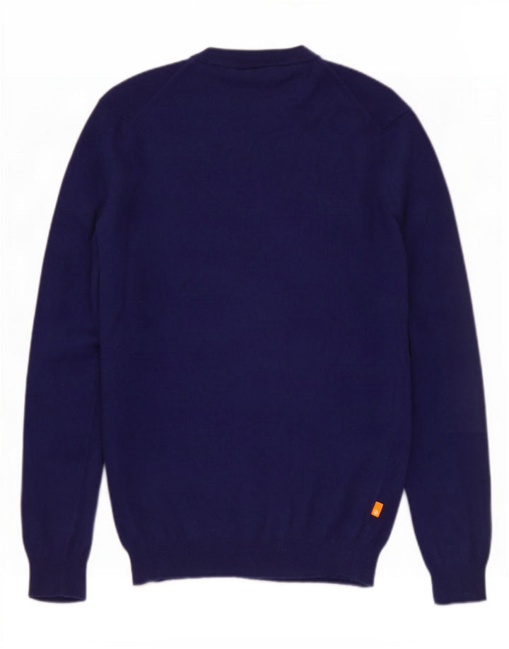 Maglione maglione girocollo da uomo Timberland medio blu navy in lana merino