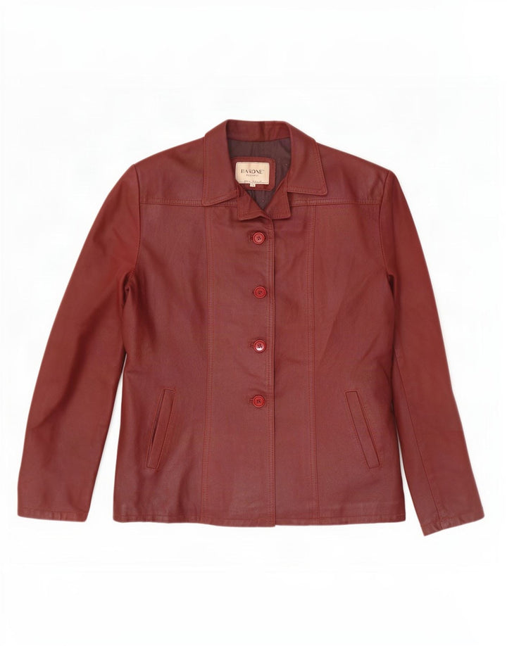 Giacca in pelle da donna Barone UK 18 XL Marrone