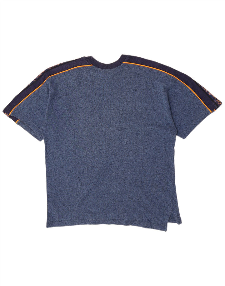 T-shirt grafica da uomo Asics Top in cotone color block medio blu navy