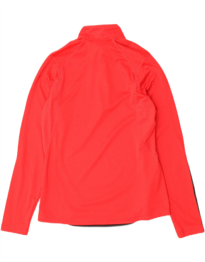 Adidas Donna Climacool Zip Collo Pullover Tuta Top UK 14 Medio Rosso