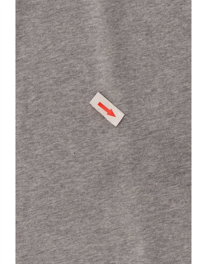 T-shirt grafica da uomo Adidas Top grande in cotone grigio