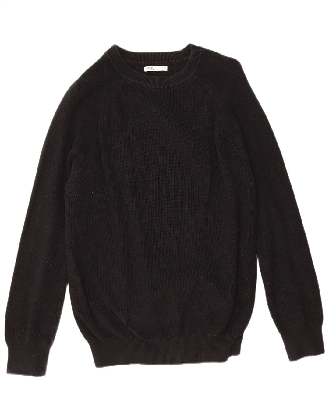 Maglione Zara da uomo con scollo a barca grande in cotone nero