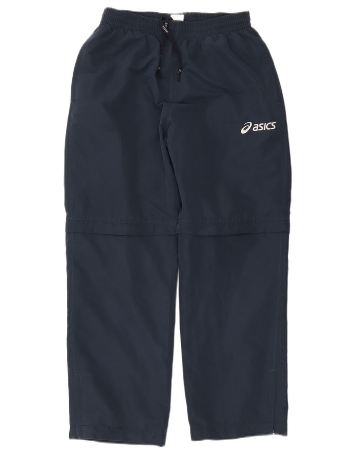 Pantaloni da tuta da uomo Asics piccoli in poliestere blu navy