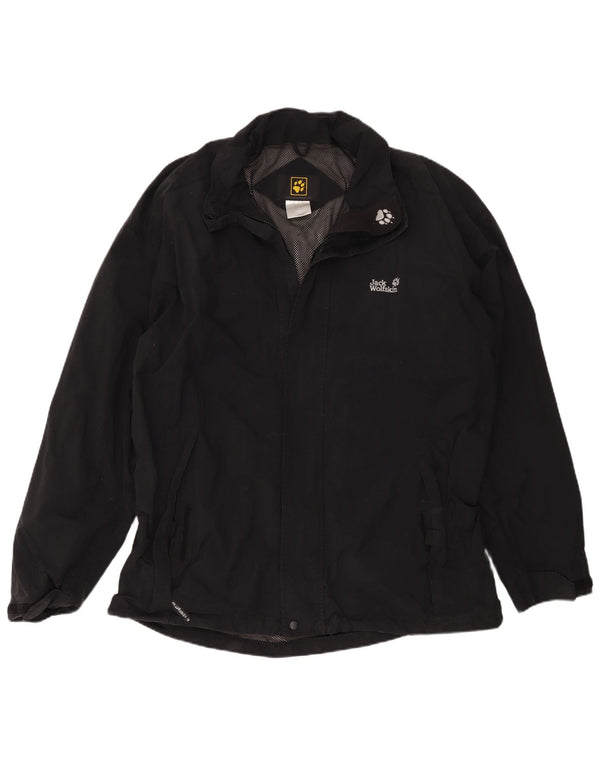 Jack Wolfskin Mens Windbreaker Jacket UK 50 3XL Black Polyamide