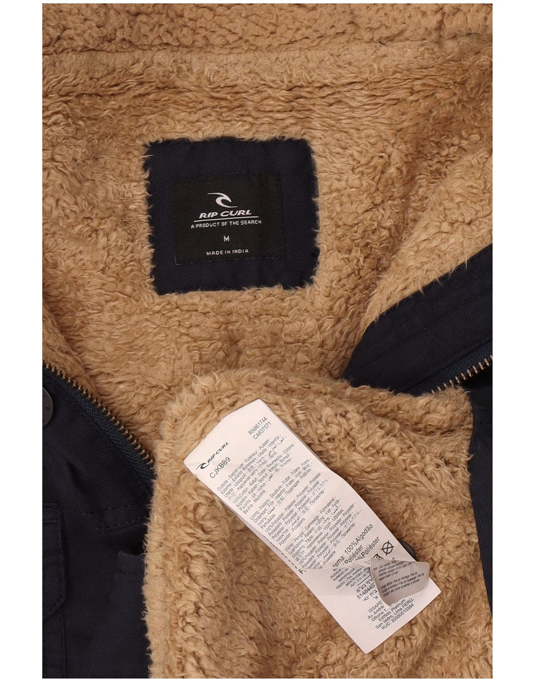 Giacca utilitaria con cappuccio da uomo Rip Curl UK 38 cotone medio blu navy