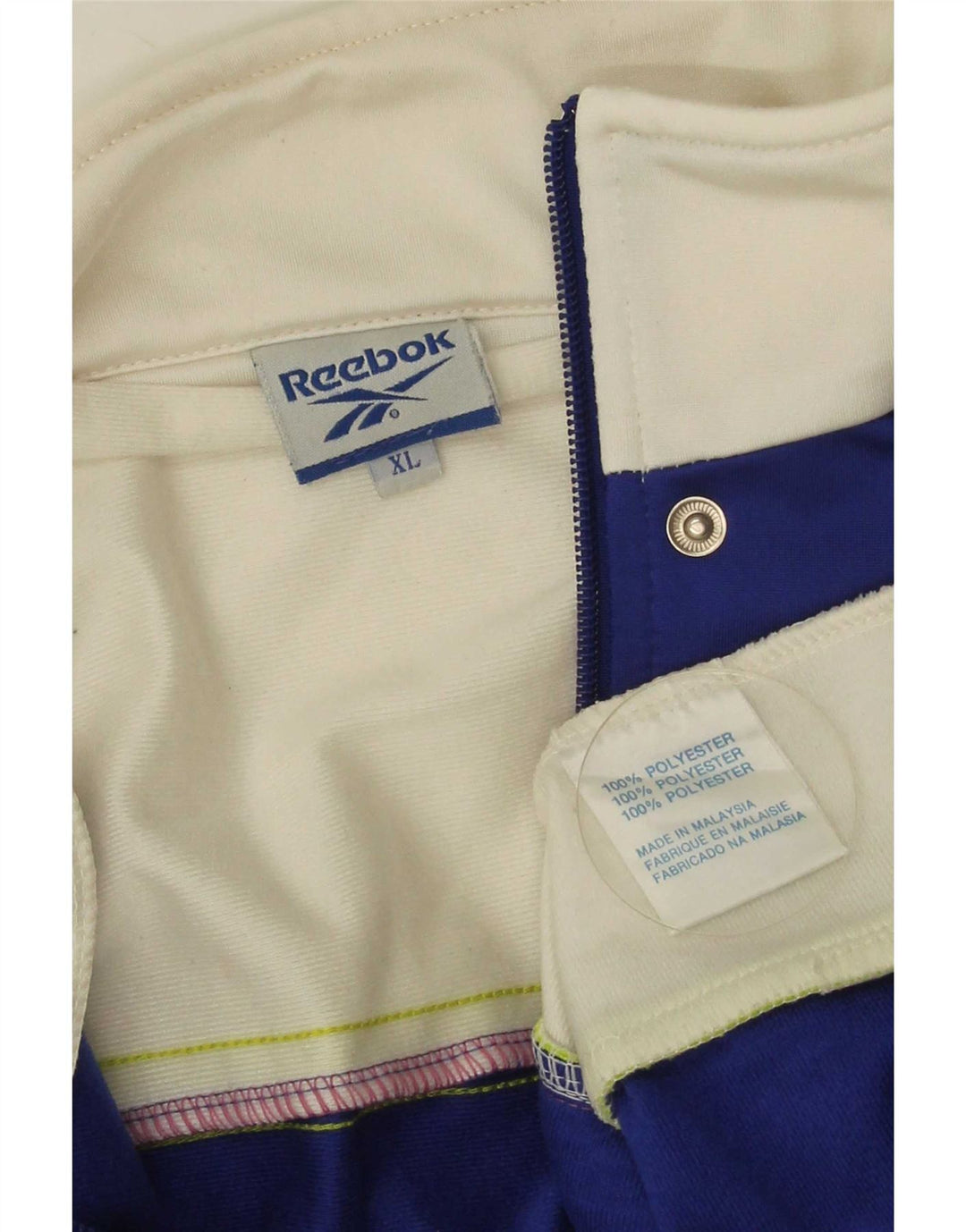 Giacca Reebok da uomo con grafica grafica XL XL blu in poliestere color block