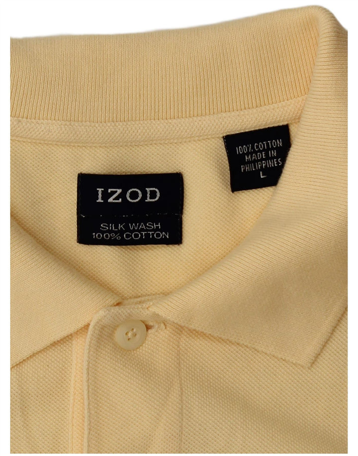 Polo da uomo IZOD grande in cotone giallo