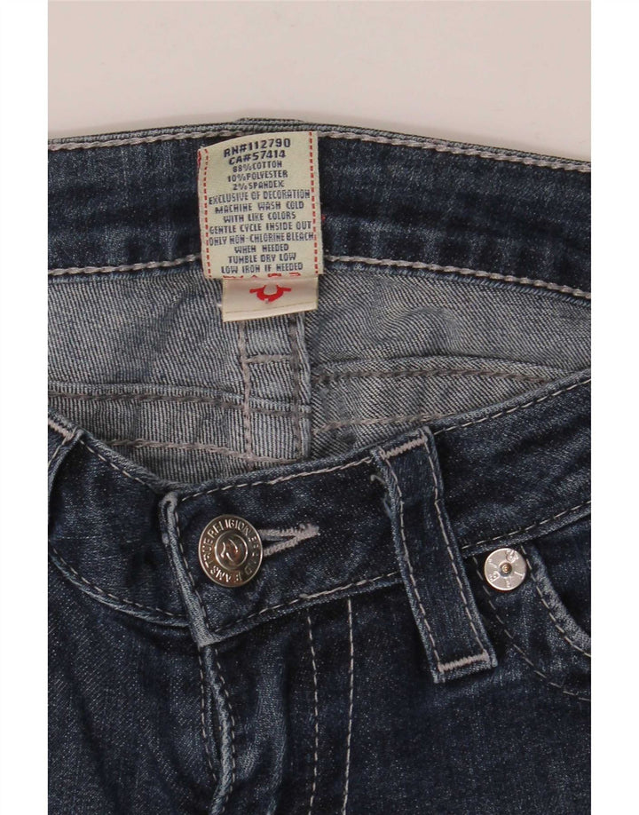 Jeans bootcut da donna True Religion W27 L31 cotone blu navy