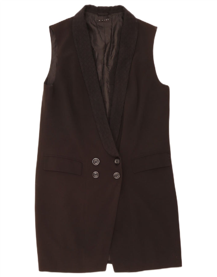 Giacca blazer senza maniche lunga da donna Sisley UK 12 media nera