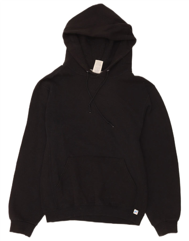Maglione con cappuccio da uomo Russell Athletic piccolo in cotone nero
