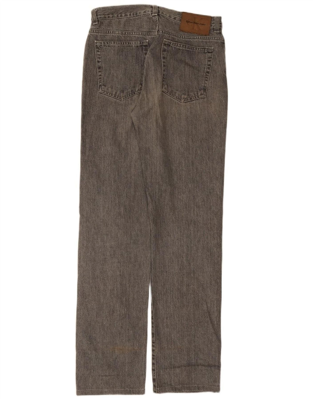 CALVIN KLEIN Womens Straight Jeans W29 L31 Grey Cotton