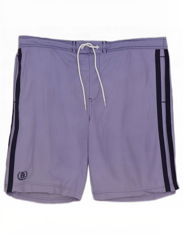 Pantaloncini da bagno da uomo Marks & Spencer 2XL cotone a righe viola