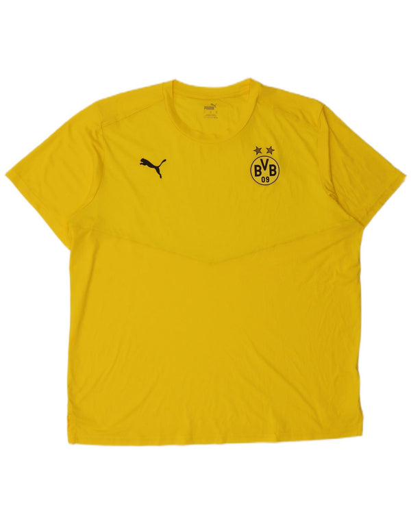 Puma Uomo BVB Dortmund T-shirt grafica Top XL Gialla