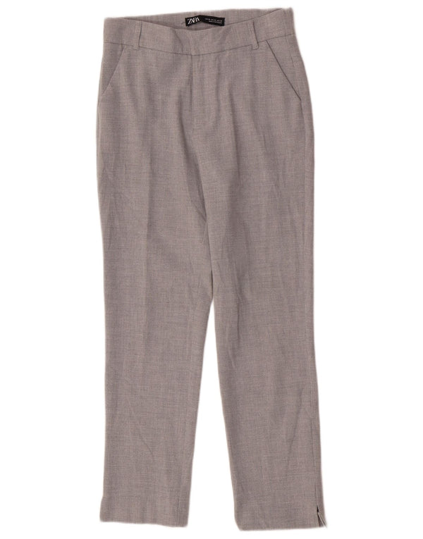 Pantaloni chino dritti da donna Zara XS W24 L26 Grigi