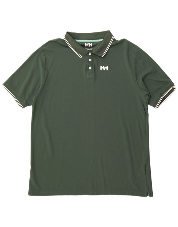 Polo regolare da uomo Helly Hansen 2XL verde poliammide