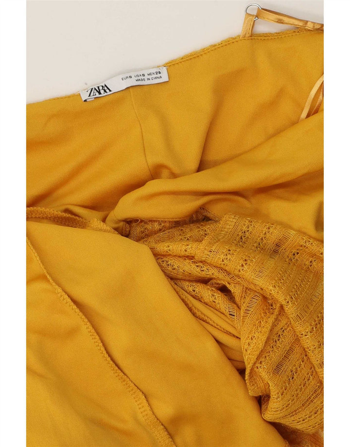 Abito Charleston Zara da donna UK 10 piccolo giallo