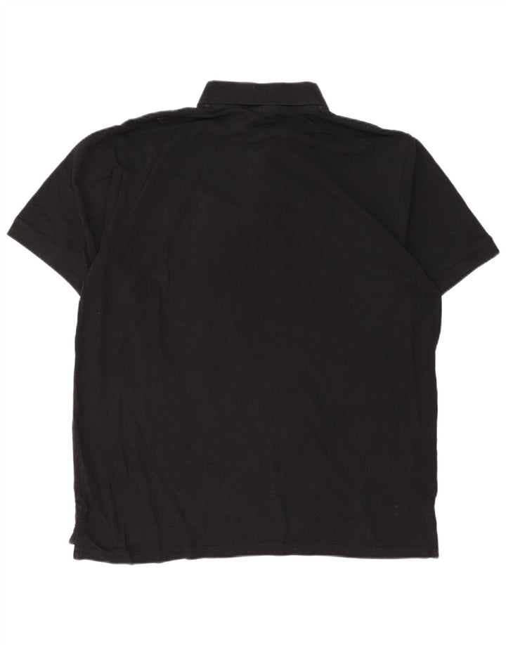 Polo da uomo Pierre Cardin grande in cotone nero