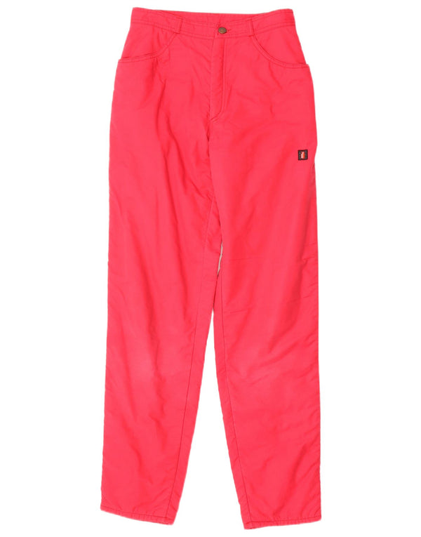 Pantaloni casual affusolati a vita alta da donna Ellesse IT 42 medio W24 L30 rosso