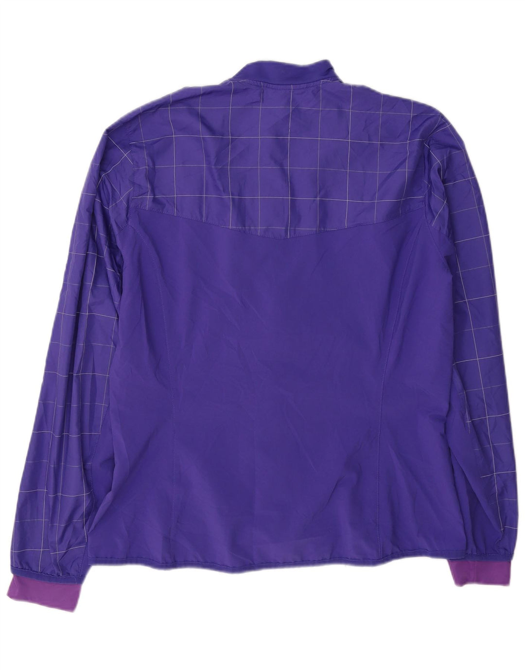 Giacca da ginnastica da donna Adidas UK 16 Large Purple Check Poliestere