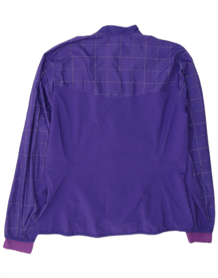 Giacca da ginnastica da donna Adidas UK 16 Large Purple Check Poliestere