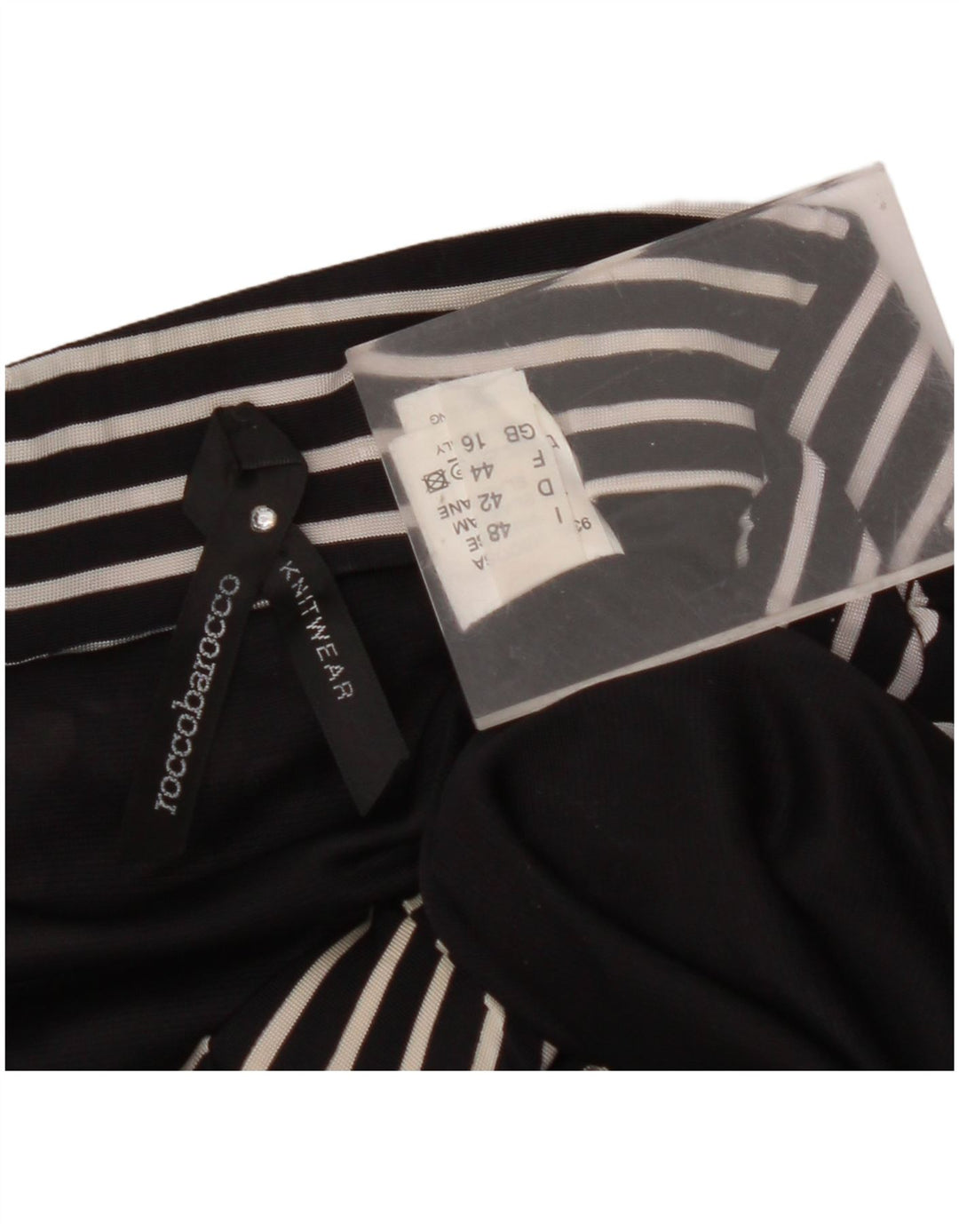 Gonna longuette da donna ROCCOBAROCCO UK 16 Large in viscosa maculata nera