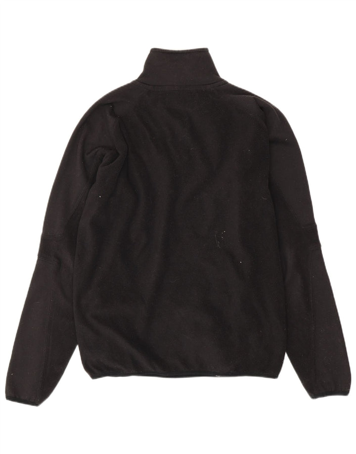 Maglione in pile da uomo KAPPA con zip e collo grande in poliestere nero