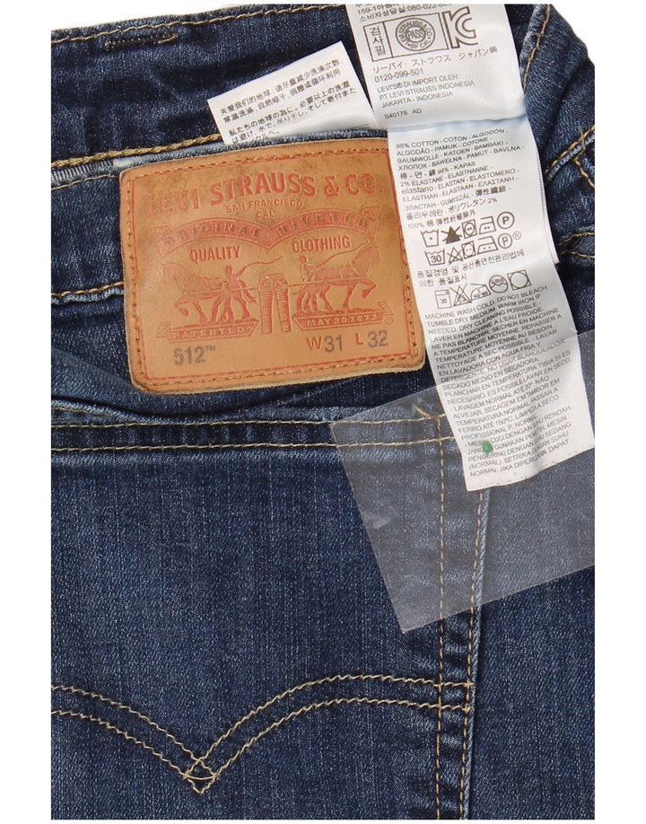 LEVI'S Uomo 512 Jeans slim affusolati W31 L32 Blu