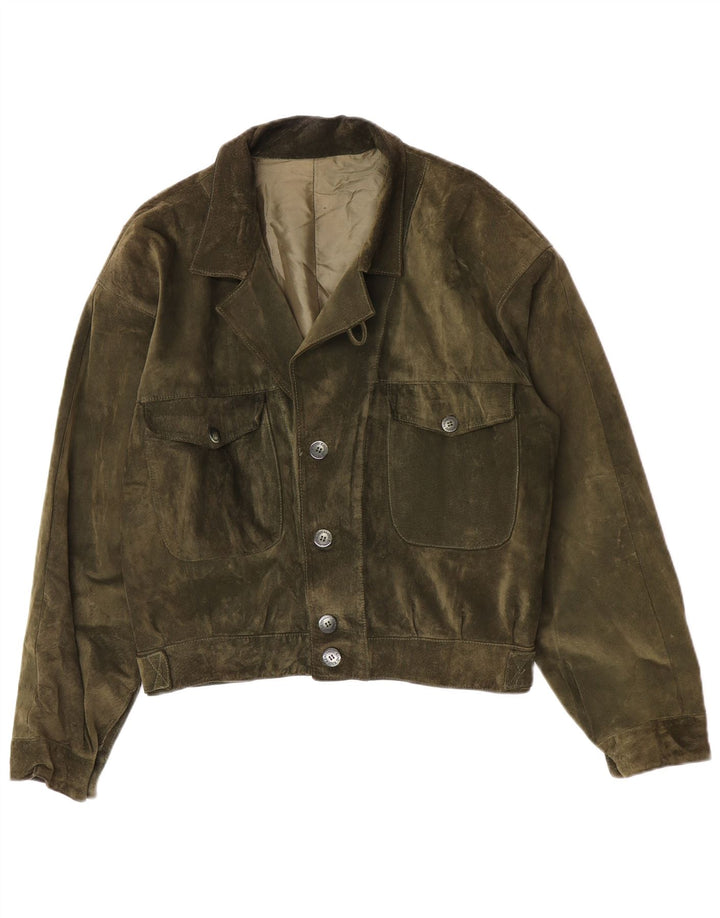 Giacca in pelle scamosciata da donna Penelope IT 48 XL Pelle kaki