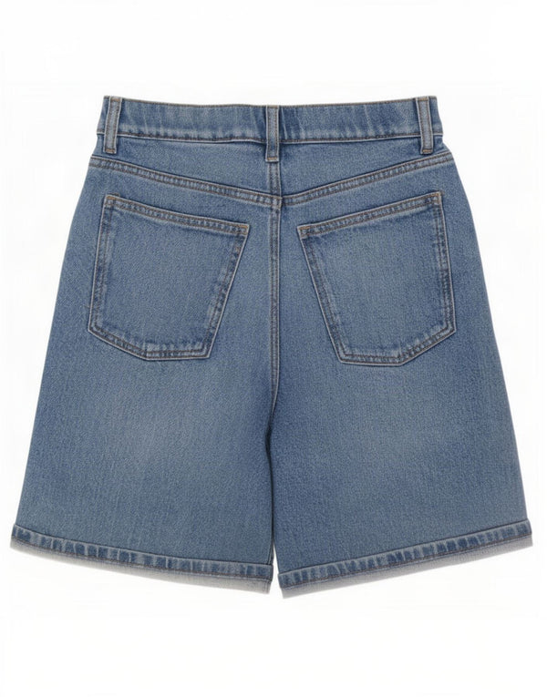 Pantaloncini di jeans Boyfriend da donna Marks & Spencer UK 6 XS W25 Cotone blu