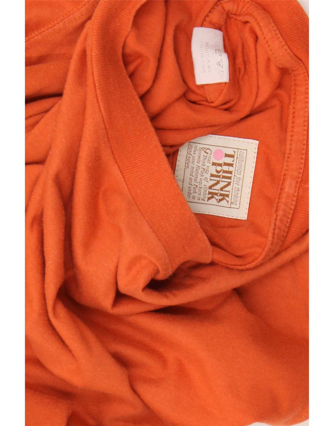 T-shirt da uomo Think Pink Top grande in cotone arancione