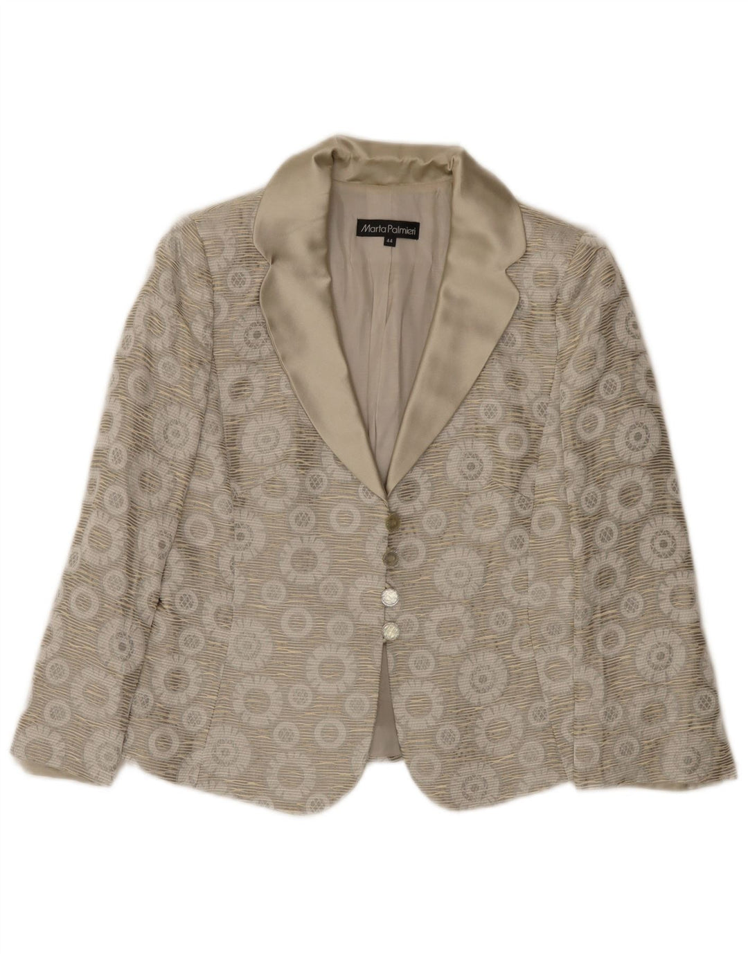 Giacca Blazer a 4 Bottoni da Donna Marta Palmieri IT 44 Grigio Medio Floreale