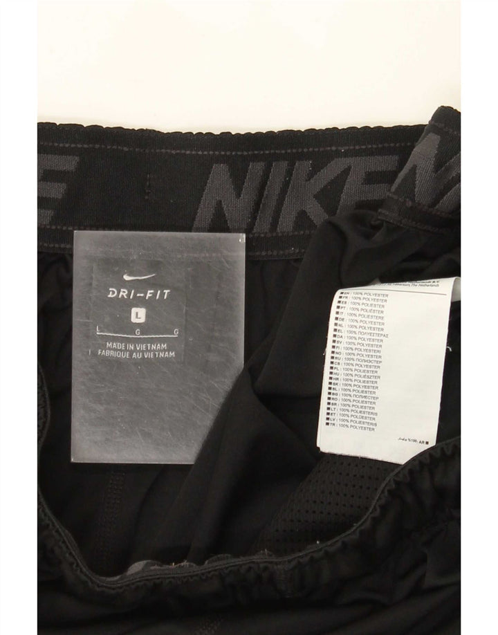 Pantaloncini sportivi Nike Dri Fit da uomo, grandi, in poliestere nero