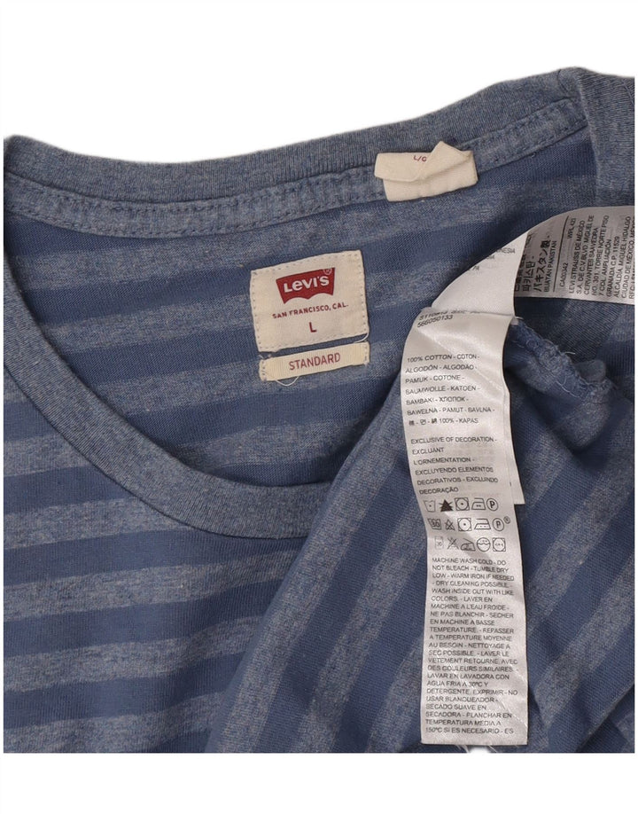 T-shirt standard da uomo Levi's Top in cotone a righe blu grandi