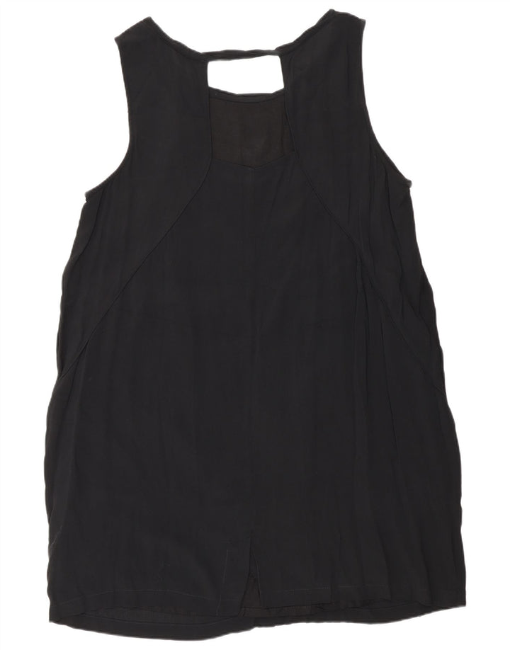 Abito a trapezio senza maniche da donna Monsoon UL 16 Large in viscosa floreale nera