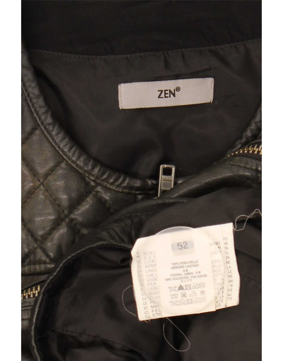 Giacca da motociclista in pelle da uomo Zen IT 52 Large Nera