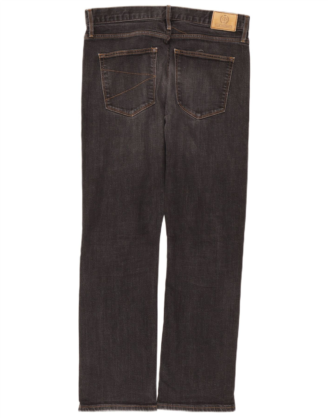 Jeans dritti da uomo Marks & Spencer blu Harbour W34 L31 cotone nero