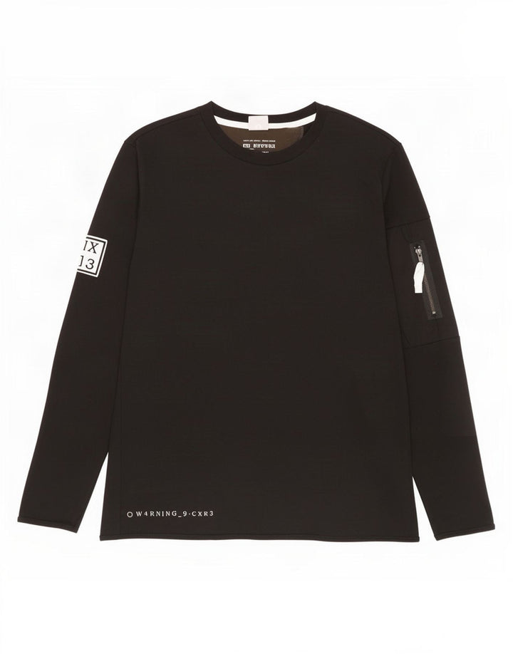 Jack & Jones Top da uomo a maniche lunghe XL in cotone nero