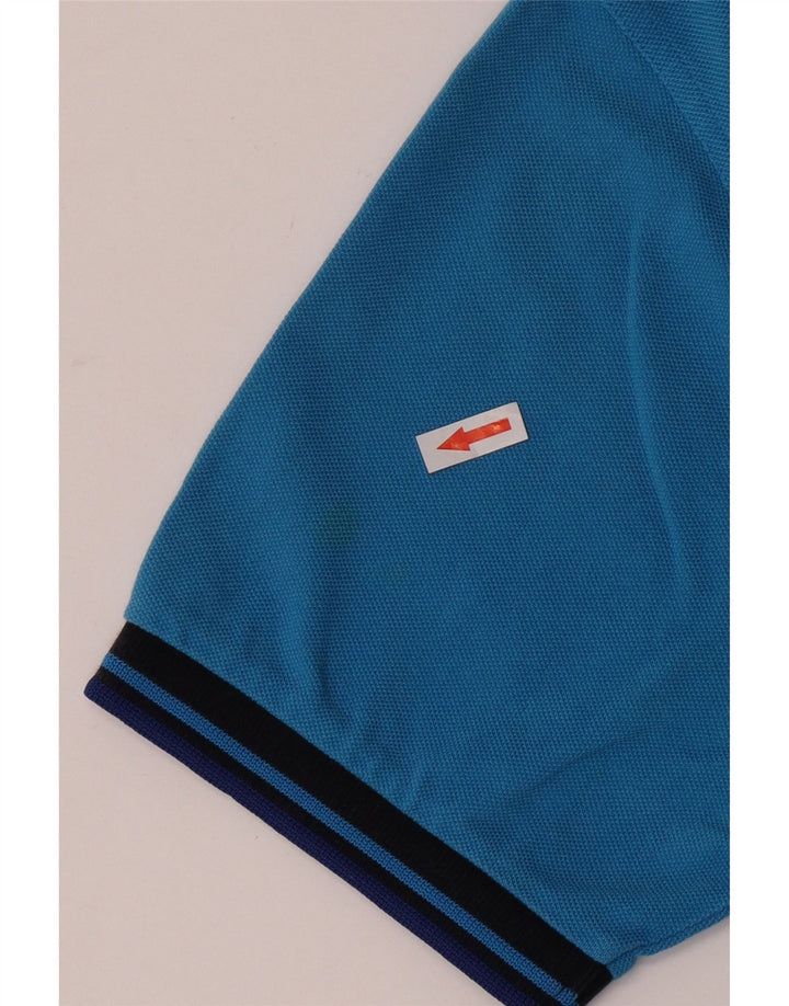 Polo da uomo Fred Perry in cotone blu medio
